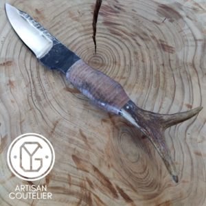 couteau-forge-C70-cuir-chevreuil